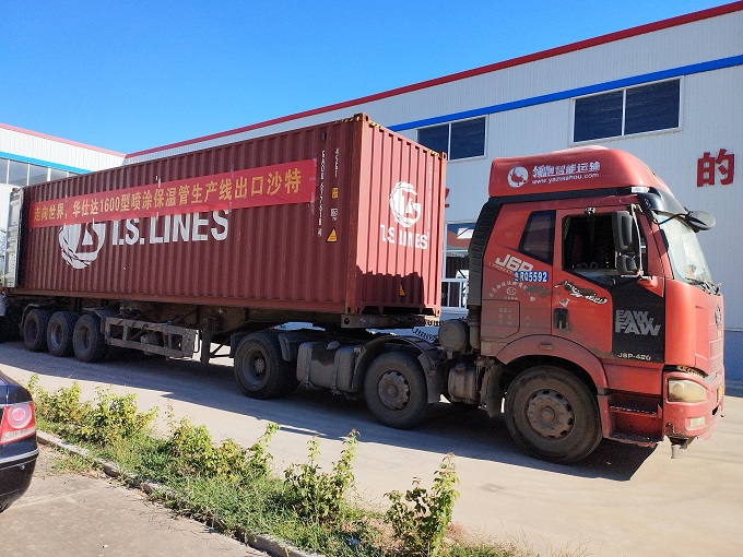 首发！华仕达喷涂缠绕管生产线助力沙特客户抢占市场