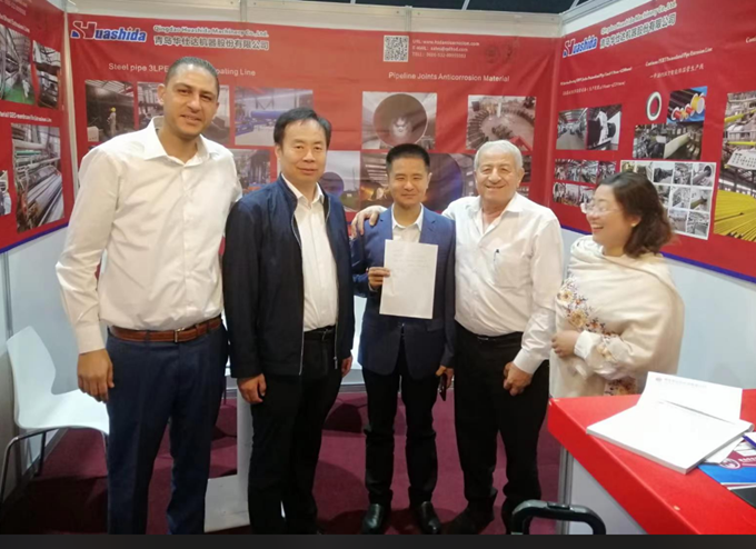 `保温管生产线为媒华仕达与沙特客户建立了良好的合作关系